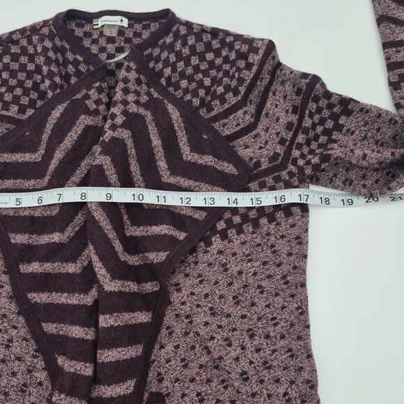 SmartWool Women’s Size S Open Front Cardigan Sweater Avion Purple - Picture 5 of 6